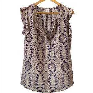 ✨Cabi Flutter Sleeve floral Blouse Business Casual✨